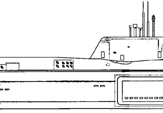 Корабль HMS Astute S119 [Submarine] - чертежи, габариты, рисунки
